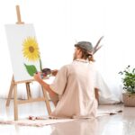 Sevalet din lemn, reglabil, pliabil, 40 x 67 cm, maro - imagine 4