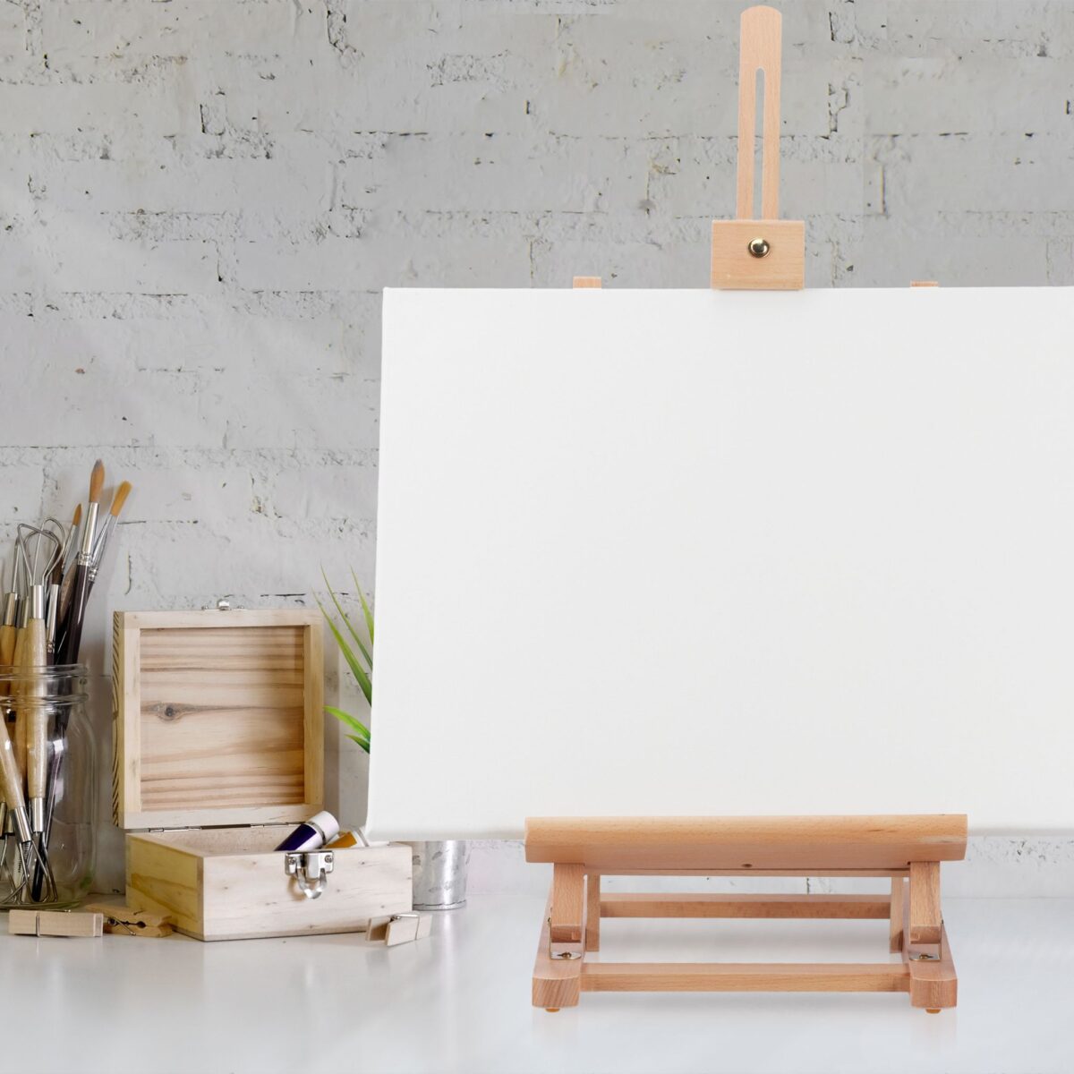 Sevalet din lemn, reglabil, potrivt pentru panza A3/A2, 11 - 57 cm - imagine 4