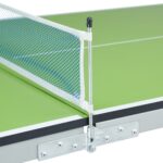 Masa de ping-pong cu echipament, 70 x 70 x 150 cm, pliabila, maner transport, verde, Relaxdays - imagine 7