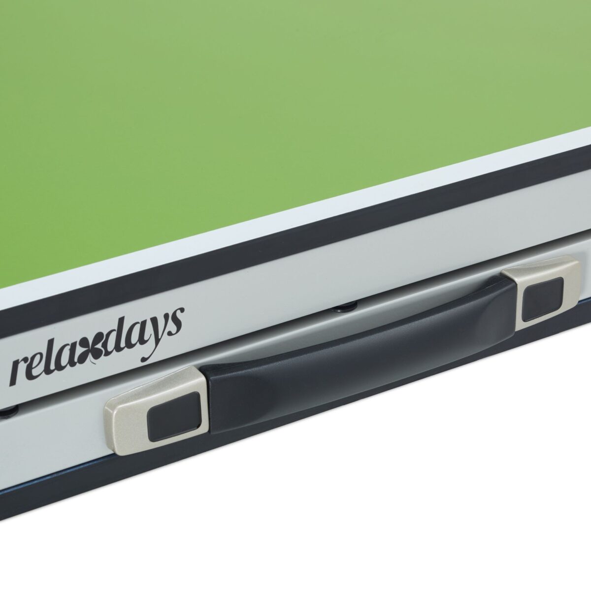 Masa de ping-pong cu echipament, 70 x 70 x 150 cm, pliabila, maner transport, verde, Relaxdays - imagine 8