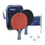 Set fileu, 2 palete si 3 mingi pentru masa de ping-pong, geanta transport, Relaxdays