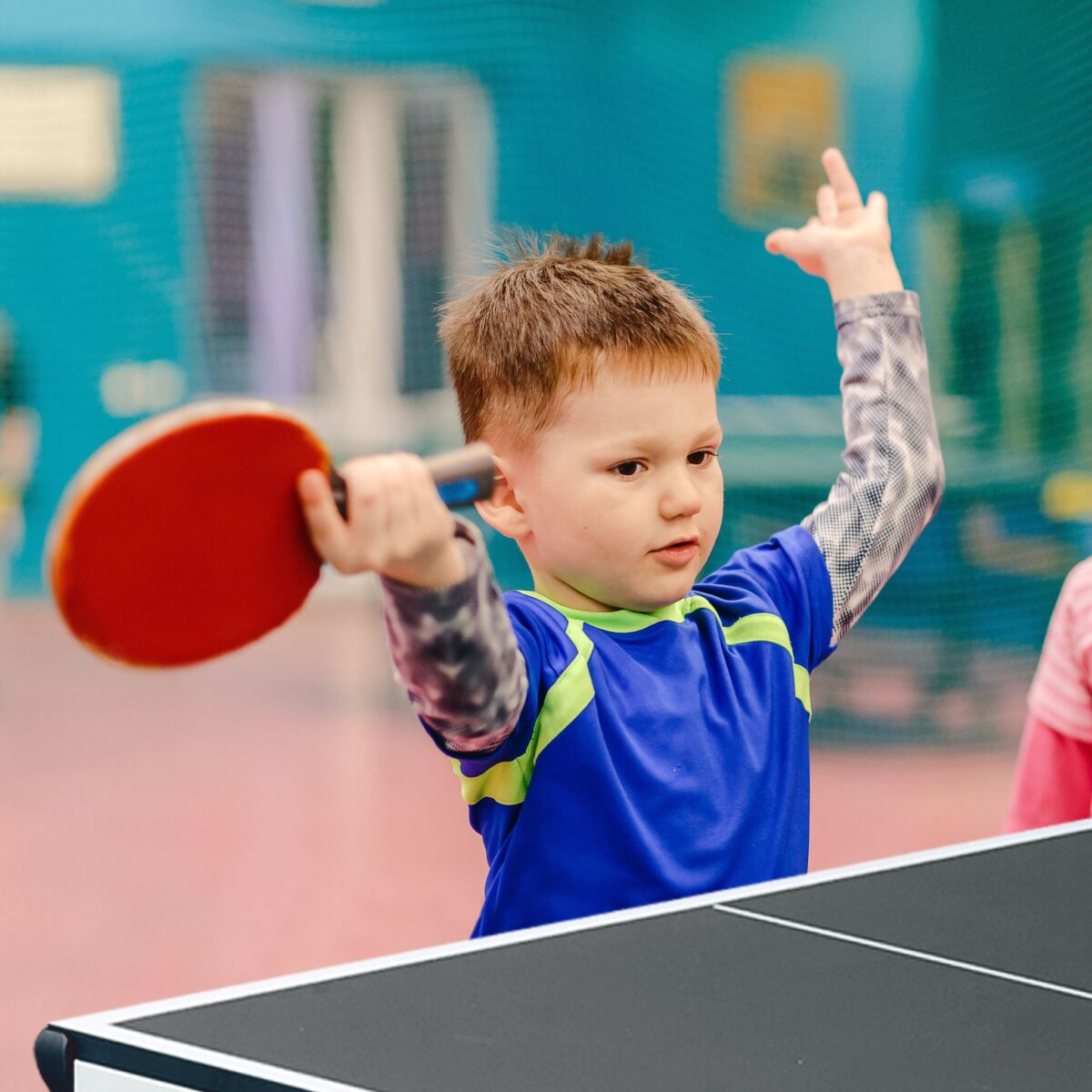 Masa de ping-pong cu echipament, 70 x 70 x 150 cm, pliabila, maner transport, Relaxdays - imagine 5