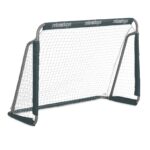 Poarta de fotbal, cu plasa, 110 x 150 x 75 cm, albastru/gri, Relaxdays,