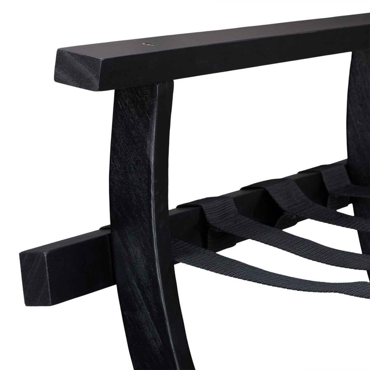 Suport pentru bagaje, din lemn, pliabil, 75 x 60 x 41 cm, negru, Relaxdays - imagine 5
