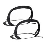 Set 2 mini porti de fotbal, portabile, husa transport, 80 x 120 x 85 cm, Relaxdays