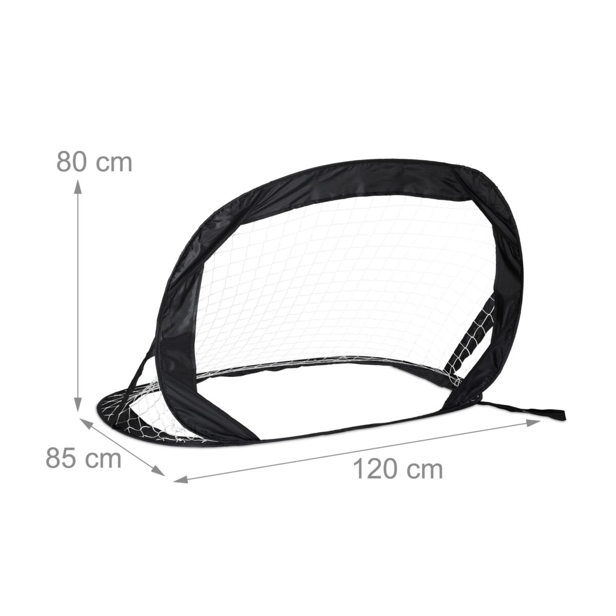 Set 2 mini porti de fotbal, portabile, husa transport, 80 x 120 x 85 cm, Relaxdays - imagine 4