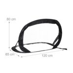 Set 2 mini porti de fotbal, portabile, husa transport, 80 x 120 x 85 cm, Relaxdays - imagine 4