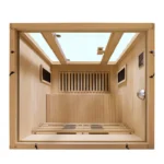 Sauna din lemn cu infrarosu Nyborg, 2 persoane, 30°C pana la 60°C, 120 x 105 x 190 cm - imagine 11