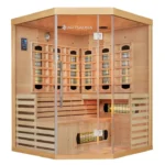 Sauna din lemn cu infrarosu, 3 persoane, max 65°C, 150 x 150 x 200 cm
