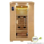 Sauna din lemn cu infrarosu Oslo, 2 persoane, 30°C pana la 60°C, 120 x 100 x 190 cm