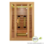 Sauna din lemn cu infrarosu Nyborg, 2 persoane, 30°C pana la 60°C, 120 x 105 x 190 cm