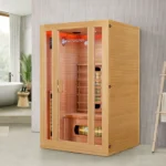 Sauna din lemn cu infrarosu Nyborg, 2 persoane, 30°C pana la 60°C, 120 x 105 x 190 cm - imagine 2