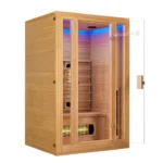 Sauna din lemn cu infrarosu Nyborg, 2 persoane, 30°C pana la 60°C, 120 x 105 x 190 cm - imagine 4