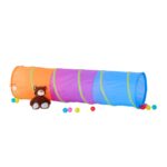 Tunel de joaca pentru copii, colorat, 45 x 45 x 170 cm, Relaxdays