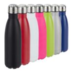 Sticla termica pentru antrenament sau drumetii, din otel inoxidabil, 500 ml, negru