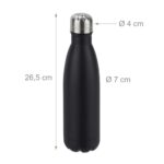 Sticla termica pentru antrenament sau drumetii, din otel inoxidabil, 500 ml, negru - imagine 4