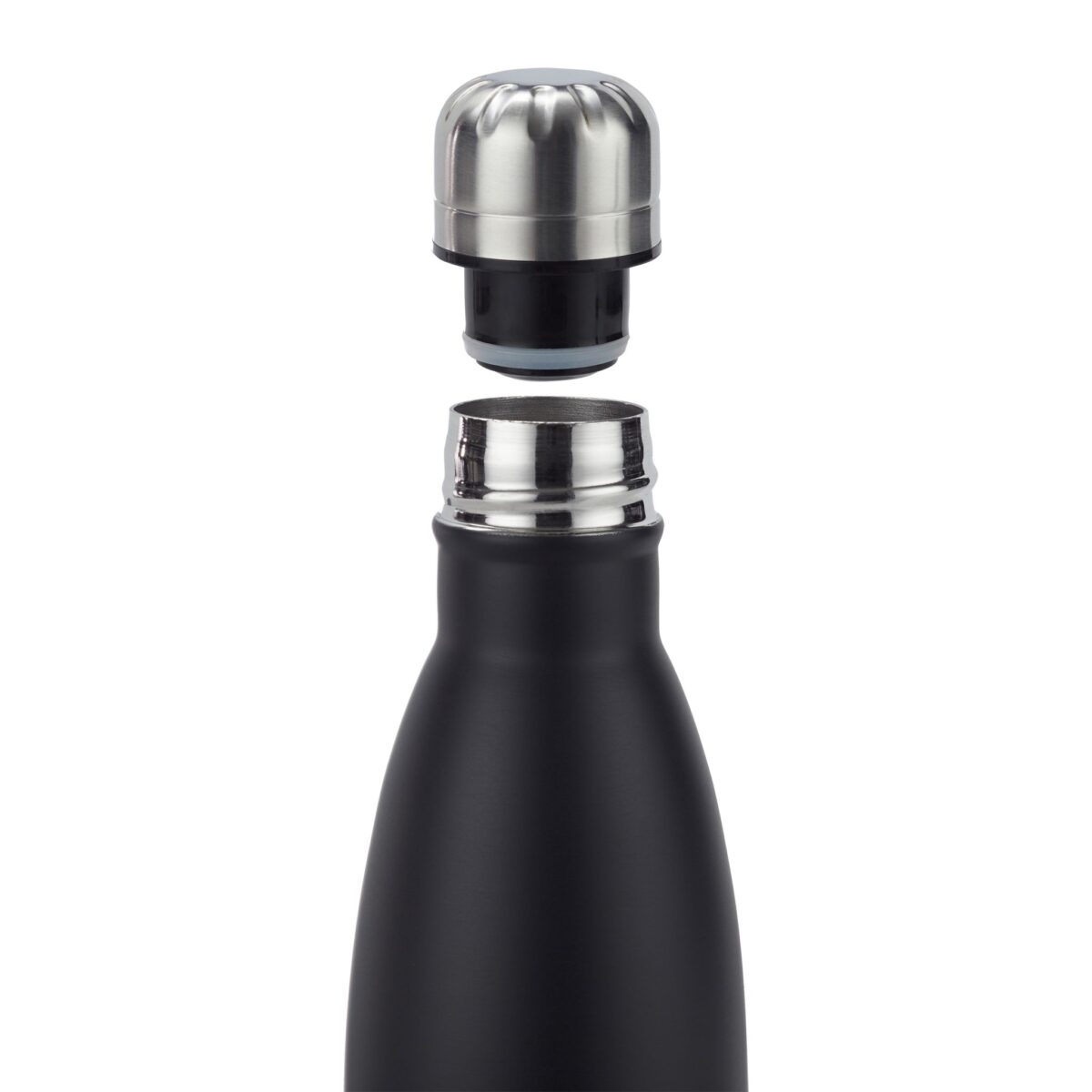 Sticla termica pentru antrenament sau drumetii, din otel inoxidabil, 500 ml, negru - imagine 5