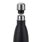 Sticla termica pentru antrenament sau drumetii, din otel inoxidabil, 500 ml, negru - imagine 5