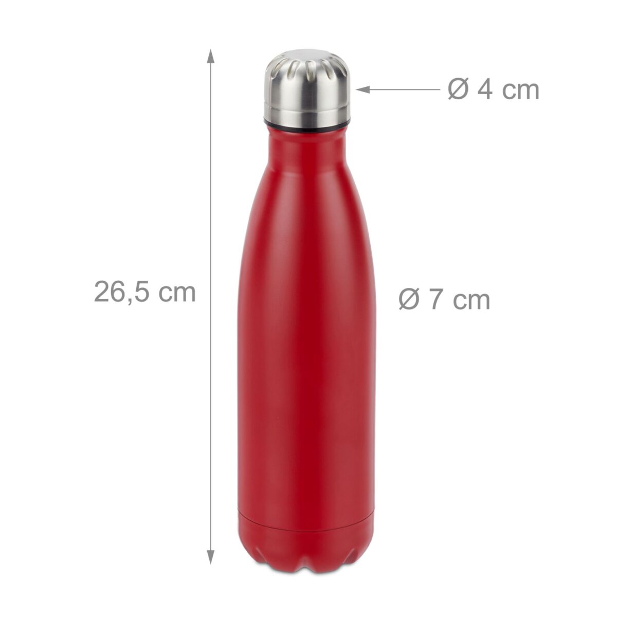Sticla termica pentru antrenament sau drumetii, din otel inoxidabil, 500 ml, rosu - imagine 3