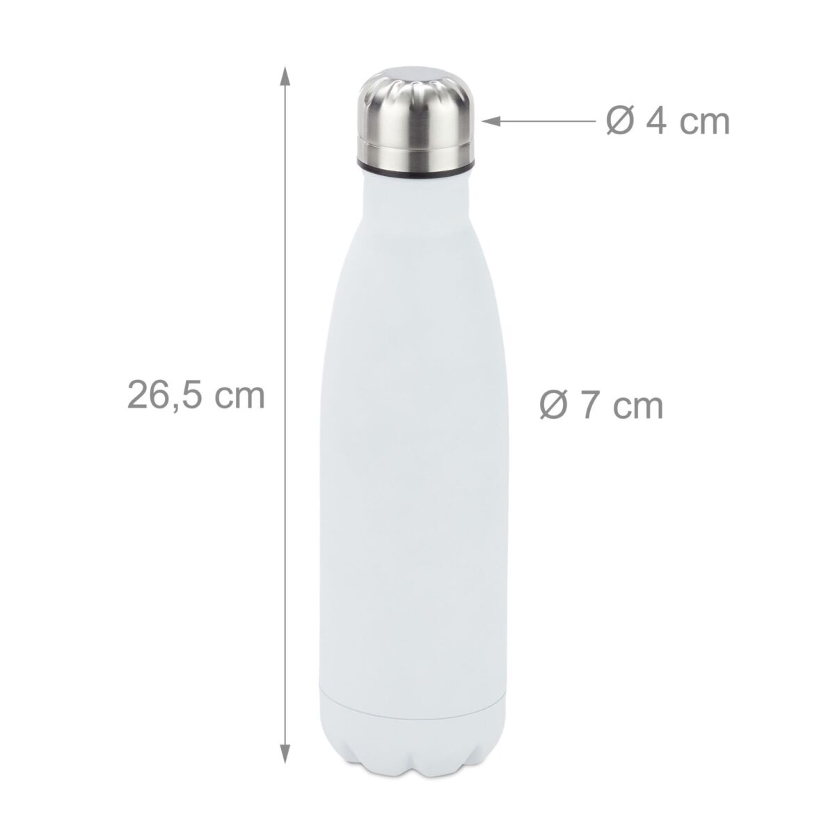 Sticla termica pentru antrenament sau drumetii, din otel inoxidabil, 500 ml, alb - imagine 2