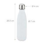 Sticla termica pentru antrenament sau drumetii, din otel inoxidabil, 500 ml, alb - imagine 2