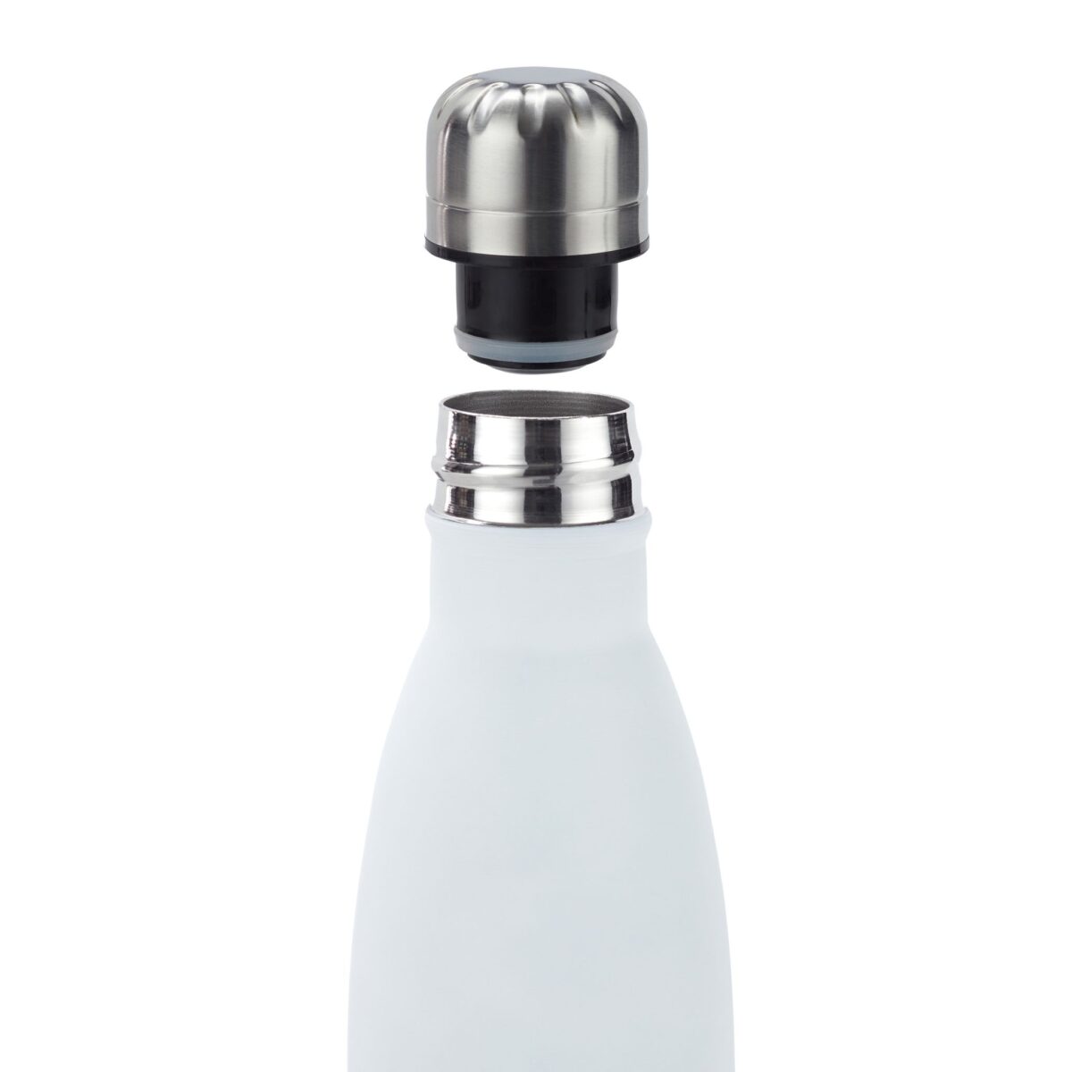 Sticla termica pentru antrenament sau drumetii, din otel inoxidabil, 500 ml, alb - imagine 4