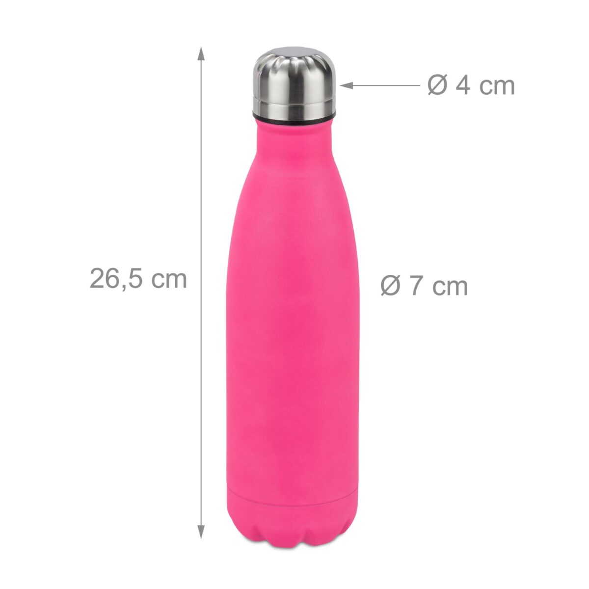 Sticla termica pentru antrenament sau drumetii, din otel inoxidabil, 500 ml, roz - imagine 3