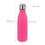 Sticla termica pentru antrenament sau drumetii, din otel inoxidabil, 500 ml, roz - imagine 3