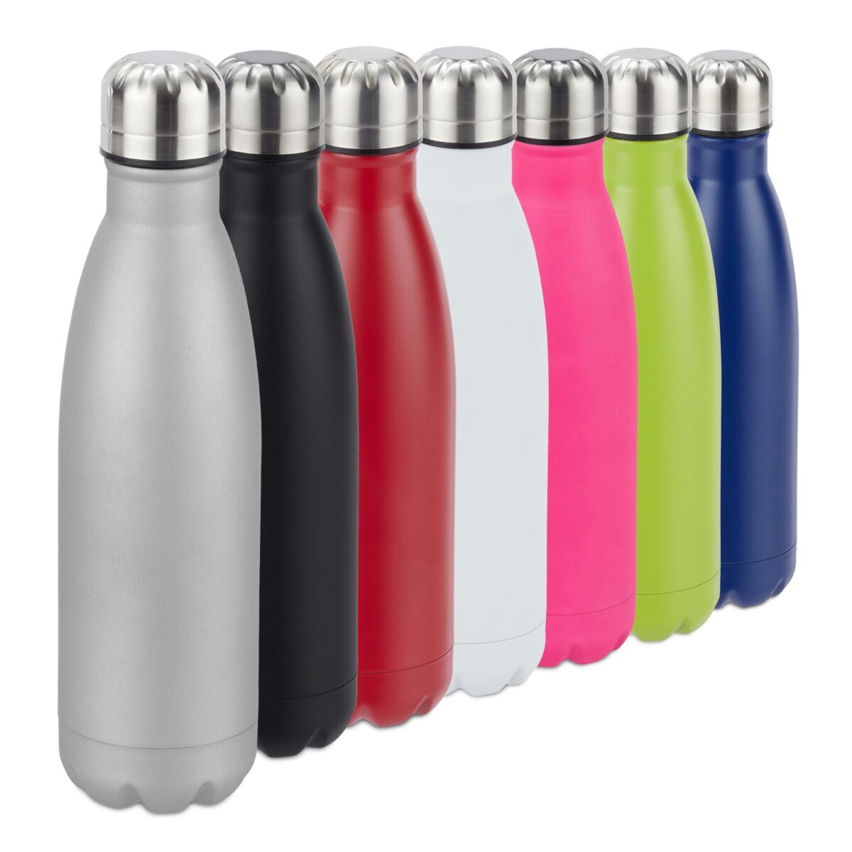Sticla termica pentru antrenament sau drumetii, din otel inoxidabil, 500 ml, gri - imagine 2