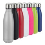 Sticla termica pentru antrenament sau drumetii, din otel inoxidabil, 500 ml, gri