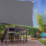 Copertina/prelata patrata, dimensiuni 4X4m, protectie UV 30+, gri, Relaxdays - imagine 4