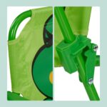 Mobilier exterior pentru copii, masa cu scaune si umbrela, model broasca, verde, Relaxdays - imagine 4