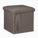 Taburet pliabil Relaxdays, antracit, 38x38 cm - imagine 2