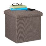 Taburet pliabil Relaxdays, antracit, 38x38 cm