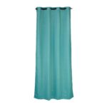 Set 2 draperii Black-out, Relaxdays, turcoaz, poliester, 245 x 135 cm