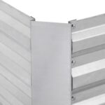 Pat de flori, bordura metalica zincata inaltata, silver, 30 x 120 x 90 cm, Kraftpunkt - imagine 3
