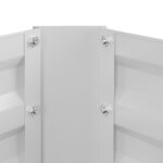 Pat de flori, bordura metalica zincata inaltata, alb, 30 x 120 x 90 cm, Kraftpunkt - imagine 6