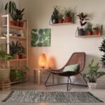Covor lucrat manual din bumbac si piele, 80 x 200 cm, Relaxdays - imagine 2