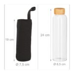 Set 6 sticle 500 ml, rezistente la caldura si frig, transparent - imagine 5