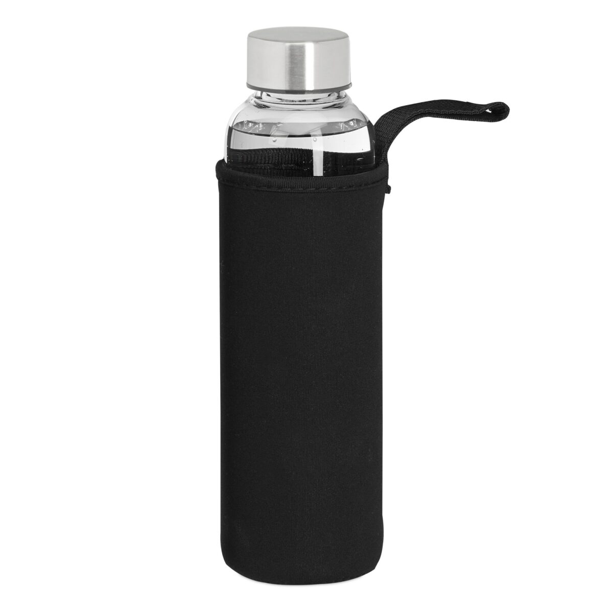 Set de 2 sticle 500 ml, rezistente la caldura si frig, transparent/argintiu/negru - imagine 2