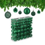 Set globuri brad, Craciun, 150 bucati, verde inchis, NEW 2