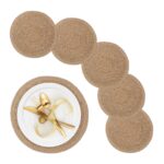 Set 6 suporturi pentru farfurii, design natural si elegant, 0,5 x 37 cm, Relaxdays
