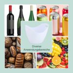 Frapiera pentru sticle si gheata, 8 L, plastic, alb, 25,5 x 35 x 25,5 cm, Relaxdays - imagine 3