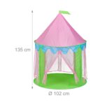 Cort de joaca pentru copii, castel cu 4 intrari, 135 x 102 cm, Relaxdays - imagine 5
