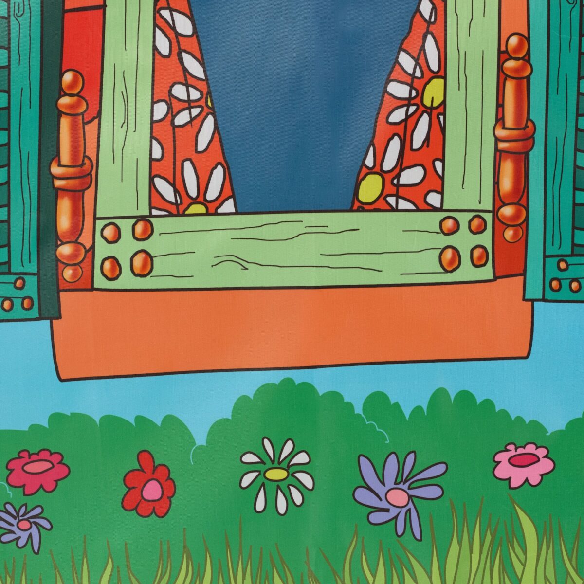 Cort de joaca pentru copii, casa cu 2 intrari, 103 x 96 x 75 cm, Relaxdays - imagine 2