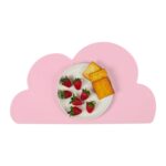 Suport pentru farfurii, antiderapant, din silicon, roz, 47 x 26,5 cm, Relaxdays