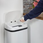 Cos de gunoi cu senzor, 40 L, otel inoxidabil, alb, Relaxdays - imagine 7