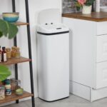 Cos de gunoi cu senzor, 40 L, otel inoxidabil, alb, Relaxdays - imagine 6