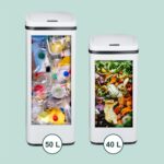 Cos de gunoi cu senzor, 40 L, otel inoxidabil, alb, Relaxdays - imagine 5