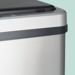 Cos de gunoi cu senzor, otel inoxidabil, cu picioare, 40 L, argintiu, Relaxdays - imagine 2